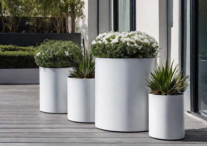 jardinières circulaires